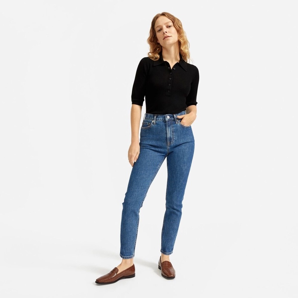Everlane The High-Rise Skinny Jean Ankle Medium Blue Wash
